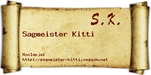 Sagmeister Kitti névjegykártya